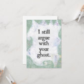 亡き人との口論のグリーティングカード カード (正面/裏面インサイチュ)