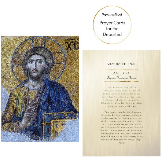 亡くなった人の祈りの言葉カード プレイスカード