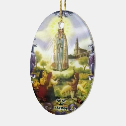 亡霊の画像ファティマの我々の婦人 セラミックオーナメント (左)