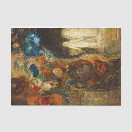 亡霊、1910年Odilon Redon 薄葉紙 (正面)