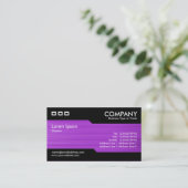 交互になること-ブラシをかけられた紫色の質 名刺 (スタンド正面)