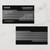 交互になること-ブラシをかけられた金属の質 名刺 (正面/裏面)