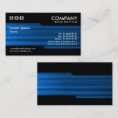 交互になること-ブラシをかけられた青い質 名刺 (正面/裏面)