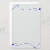 交互になるハートの上そして要点 便箋 (正面/裏面)