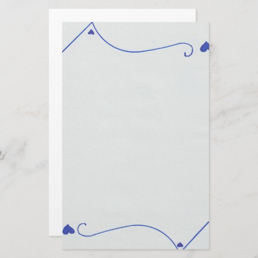 交互になるハートの上そして要点 便箋 (正面/裏面)