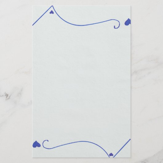 交互になるハートの上そして要点 便箋 (正面)