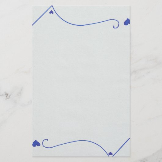 交互になるハートの上そして要点 便箋 (正面)