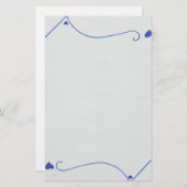 交互になるハートの上そして要点 便箋 (正面/裏面)