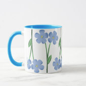 交互になる青い花 マグカップ (左)
