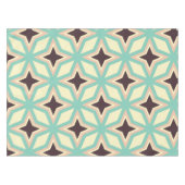 交互に配置された濃い星型の幾何学模様 テーブルクロス (正面(横))