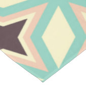 交互に配置された濃い星型の幾何学模様 テーブルクロス (アングル)