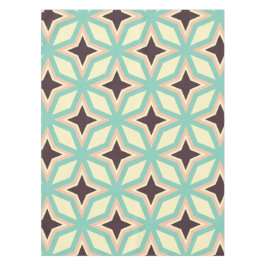 交互に配置された濃い星型の幾何学模様 テーブルクロス