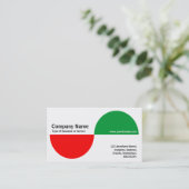 交互のアクセント – 赤と緑 名刺 (スタンド正面)