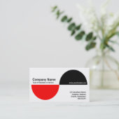 交互のアクセント – 赤と黒 名刺 (スタンド正面)