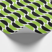 交互のクレセント01 – 火星緑と黒 ラッピングペーパー (角)