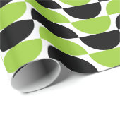 交互のクレセント01 – 火星緑と黒 ラッピングペーパー (ロールコーナー)