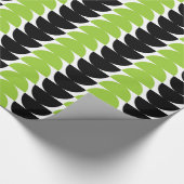 交互のクレセント02 – 火星緑と黒 ラッピングペーパー (角)