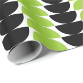 交互のクレセント02 – 火星緑と黒 ラッピングペーパー (ロールコーナー)