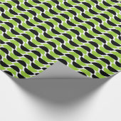 交互のクレセント03 – 火星緑と黒 ラッピングペーパー (角)