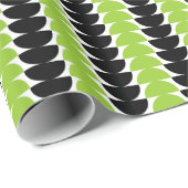 交互のクレセント04 – 火星緑と黒 ラッピングペーパー (ロールコーナー)