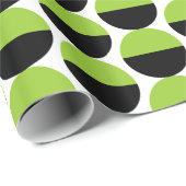 交互のクレセント05 – 火星緑と黒 ラッピングペーパー (ロールコーナー)