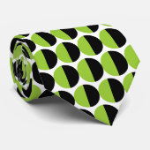交互のクレセント06 – 火星緑と黒 ネクタイ (ロール)
