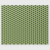 交互のクレセント06 – 火星緑と黒 ラッピングペーパー (フラット)