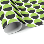 交互のクレセント06 – 火星緑と黒 ラッピングペーパー (ロールコーナー)