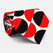 交互のクレセント07a – 赤と黒 ネクタイ (ロール)