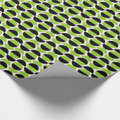 交互のクレセント08 – 火星緑と黒 ラッピングペーパー (角)