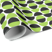 交互のクレセント08 – 火星緑と黒 ラッピングペーパー (ロールコーナー)