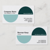 交互のセント – 緑の濃淡 名刺 (正面/裏面)