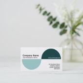 交互のセント – 緑の濃淡 名刺 (スタンド正面)