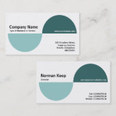 交互のセント – 緑の濃淡 名刺 (正面/裏面)