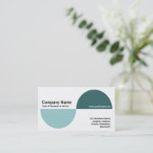 交互のセント – 緑の濃淡 名刺 (スタンド正面)