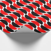 交互の三日月01 – 赤と黒 ラッピングペーパー (角)