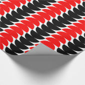 交互の三日月02 – 赤と黒 ラッピングペーパー (角)