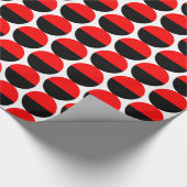 交互の三日月05 – 赤と黒 ラッピングペーパー (角)