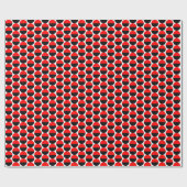 交互の三日月06 – 赤と黒 ラッピングペーパー (フラット)