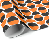 交互の三日月08 – オレンジと黒 ラッピングペーパー (ロールコーナー)