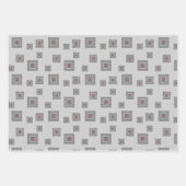 交互の幾何学的な折り返し紙セット ラッピングペーパーシート (正面)