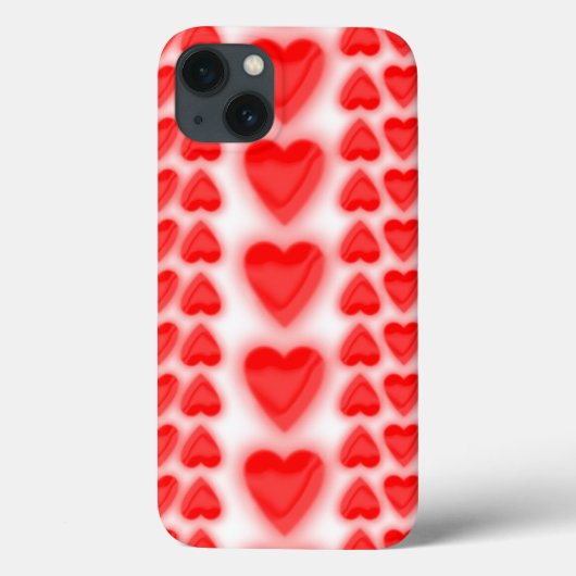 交互の方向の赤いハート Case-Mate iPhoneケース (裏面)