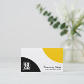 交互カーブ – 黒と琥珀 名刺 (スタンド正面)