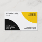 交互カーブ – 黒と琥珀 名刺 (裏面)