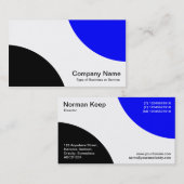 交互カーブ – 黒と青 名刺 (正面/裏面)