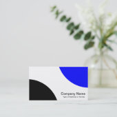 交互カーブ – 黒と青 名刺 (スタンド正面)