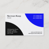 交互カーブ – 黒と青 名刺 (裏面)