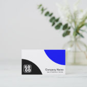 交互カーブ – 黒と青 名刺 (スタンド正面)