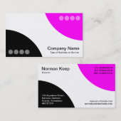 交互カーブII – ブラックとマゼンタ 名刺 (正面/裏面)