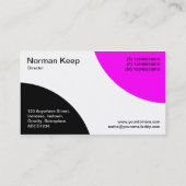 交互カーブII – ブラックとマゼンタ 名刺 (裏面)